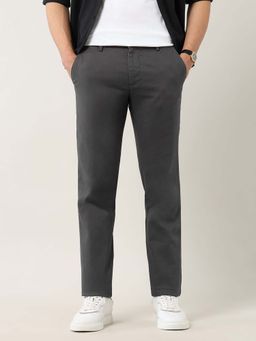 Arrow Sports - Men Grey Mid Rise Slim Fit Trouser