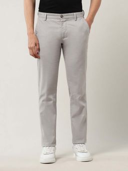 Arrow Sports - Men Grey Slim Fit Mid Rise Trouser