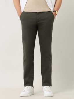Arrow Sports - Men Green Mid Rise Slim Fit Trouser