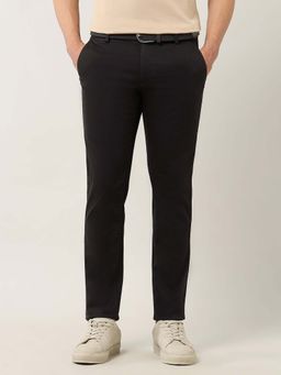 Arrow Sports - Men Brown Dobby Weave Slim Fit Trouser