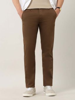 Arrow Sports - Men Brown Slim Fit Twill Trouser