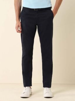 U.S. POLO ASSN. - Men Blue Austin Slim Fit Satin Trouser