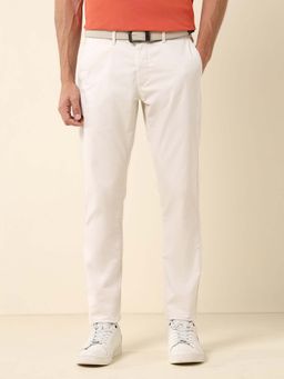 U.S. POLO ASSN. - Men Beige Austin Slim Fit Satin Trouser