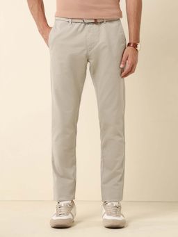 U.S. POLO ASSN. - Men Beige Austin Slim Fit Satin Trouser
