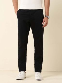 U.S. POLO ASSN. - Men Black Austin Slim Fit Satin Trouser
