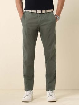 U.S. POLO ASSN. - Men Green Austin Slim Fit Satin Trouser
