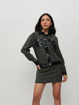 HOUSE OF S - Black Tweed Co-Ord (Set of 2)