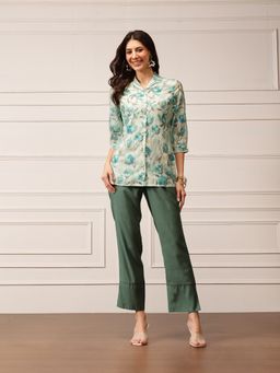 HOUSE OF S - Pastel Bloom Printed Co-Ord (Set of 2)