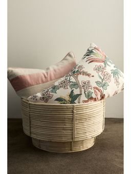 H&M - Beige Low rattan storage basket