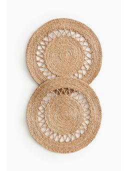 H&M - Beige 2-pack jute place mats