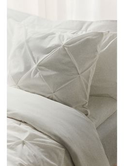 H&M - White Pintucked single duvet cover set