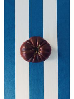 H&M - Blue Striped cotton tablecloth