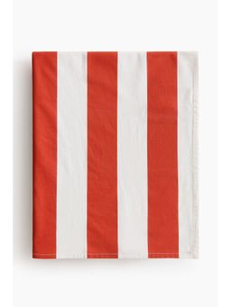 H&M - Red Striped cotton tablecloth