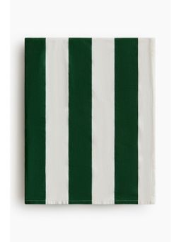 H&M - Green Striped cotton tablecloth