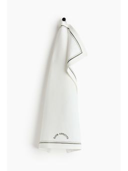H&M - White Embroidery-motif tea towel