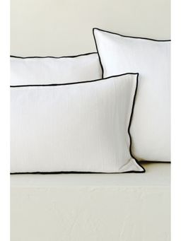 H&M - White Linen-blend cushion cover
