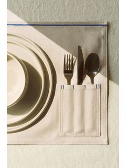 H&M - Blue 4-pack pocket-detail place mats