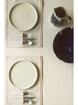 H&M - Orange 4-pack pocket-detail place mats