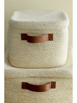 H&M - Beige Seagrass storage basket