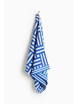 H&M - Blue Patterned cotton beach towel