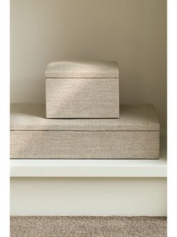 H&M - Beige Linen jewellery box