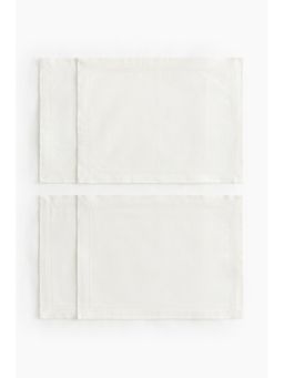 H&M - White 4-pack cotton place mats
