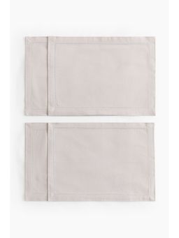 H&M - Beige 4-pack cotton place mats
