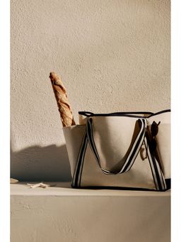H&M - Beige Cotton canvas picnic bag