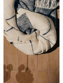 H&M - Grey Linen-blend blanket