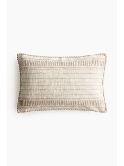 H&M - Beige Patterned cotton cushion cover