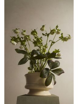 H&M - Beige Wide reactive-glaze terracotta plant pot