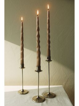 H&M - Beige 6-pack moulded tapered candles