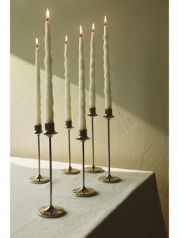 H&M - White 6-pack moulded tapered candles