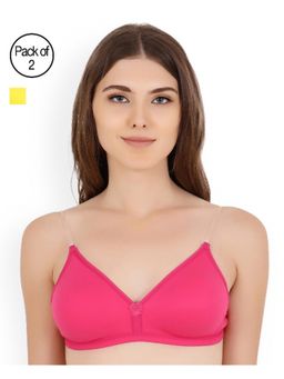 Floret - Pack of 2 Solid T-shirt Bra - Multi-Color