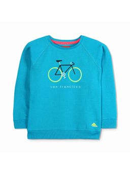CHERRY CRUMBLE BY NITT HYMAN - Boys & Girls Blue Commuter Pullover Sweatshirt