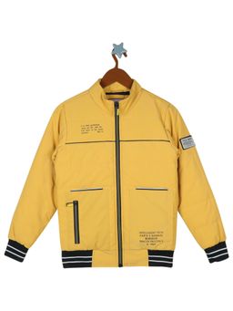 Monte Carlo - Boys Yellow Polyester Solid Jacket