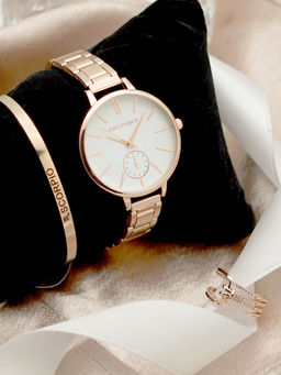 Joker and Witch - Joker & Witch White Stainless Steel Watch and Bracelet With Ring (Set of 3)