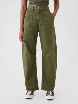 GAP - Women Relaxed Fit Cotton Jeans - Olive