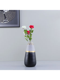 HomeTown - Bamboo Vases, Grey & Black