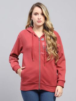 Monte Carlo - Women Rust Hooded Full Sleeves Hoodie