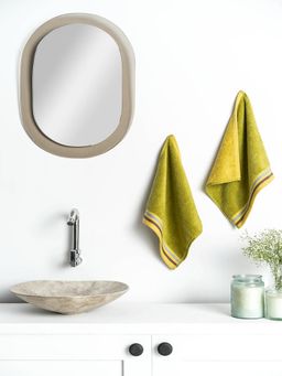 Ddecor Live Beautiful - Multi Color Reversible Cotton 500 GSM Face Towel - Pack of 2 (M)