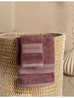 Ddecor Live Beautiful - Magenta Ecofriendly 70% Bamboo with 650 GSM Hand Towel (M)