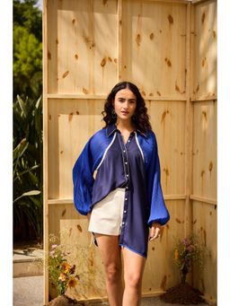 SHIAN - Moonlit Blue Texture Shirt