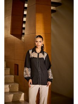 SHIAN - Black Interaced Work Shirt
