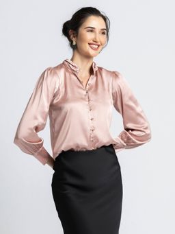 JULO - Rose Gold Mandarin Shirt