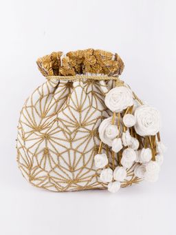 Vareli Bafna - Designs Finn White Potli