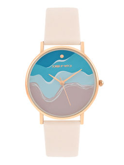 Joker and Witch - Joker & Witch Summer Wave Beige Pu Strap Watch
