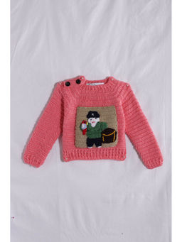 CHUTPUT - Pink Hand Knitted Crochet Sweater