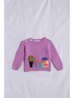 CHUTPUT - Lavender Hand Knitted Crochet Sweater