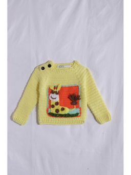 CHUTPUT - Yellow Hand Knitted Crochet Sweater